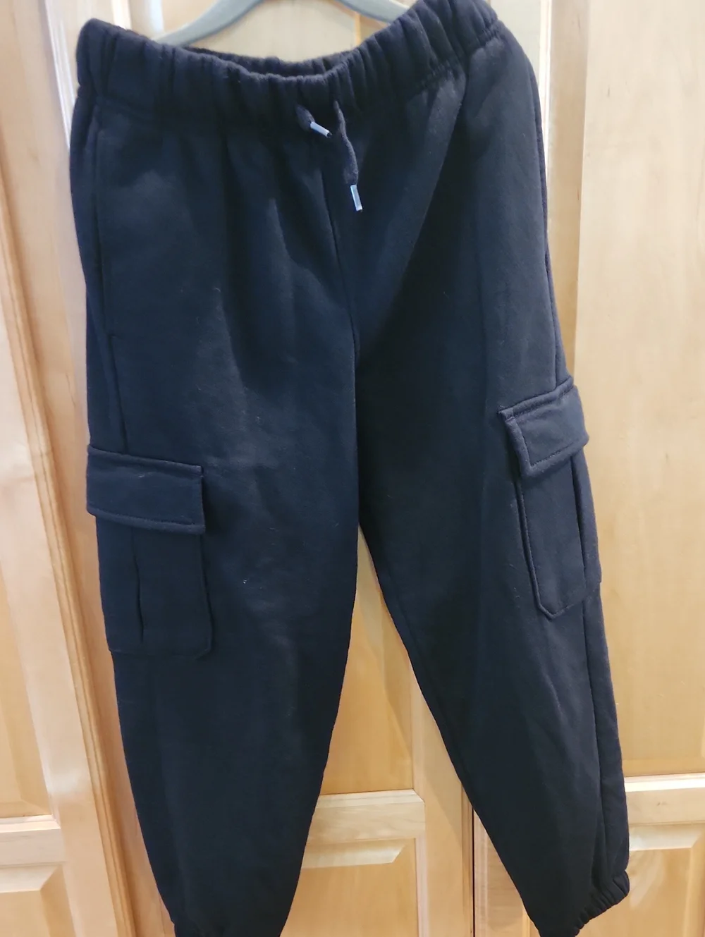 Old Navy Black Cargo Sweatpants with Drawstring
